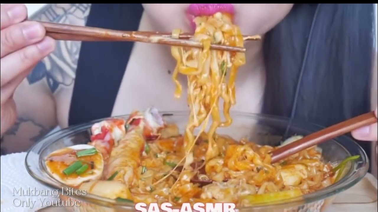 BITES ONLY | SAS ASMR Cheesy Noodles + Cheesy Rice Cakes + King Crab