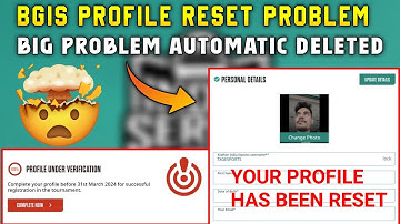 BGIS PROFILE RESET PROBLEM | BGIS PROFILE PENDING PROBLEM SOLUTION