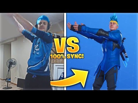 fortnite-dances-in-real-life-100%-in-sync!-(pon-pon-emote-&-ninja-skin)