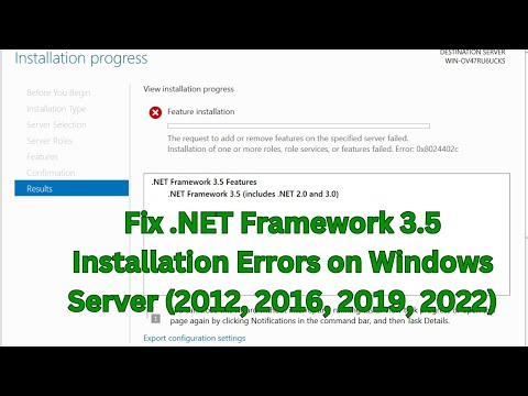 How to Install .NET Framework 3.5 on Windows Server (2012, 2016, 2019, 2022)