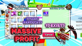 Trading Montage #18 | 🔥MASSIVE FLIPS AND PROFITS 🔥 ✨TITANIC PARTY  CAT!?✨| Pet Simulator 99 | Roblox