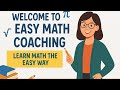 Welcome to Easy Math Coaching🔥 | Learn Math the Easy Way with Priya❤️