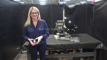 Label Aire 2114M Pressure Sensitive Blow Spot Labeler Demonstration