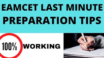 EAMCET LAST MINUTE PREPARATION TIPS | Tips & Tricks to crack EAMCET | 100% WORKS | BEST WAY TO STUDY