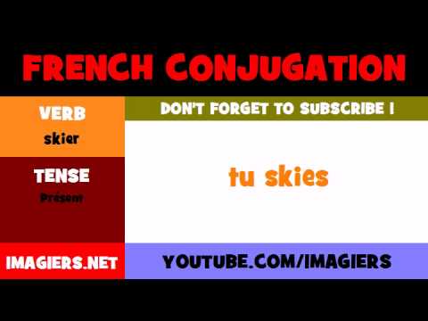 FRENCH VERB CONJUGATION = skier = Présent