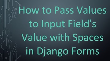 How to Pass Values to Input Field
