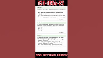 1Z0-1056-25 Sample Exam Questions (Practice Tests)
