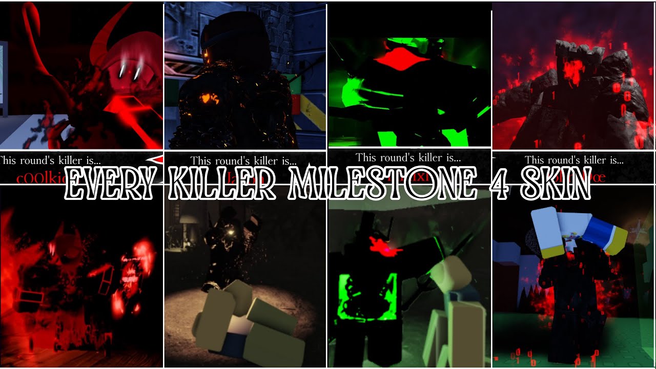 EVERY KILLER MILESTONE 4 SKIN | Roblox Forsaken - YouTube