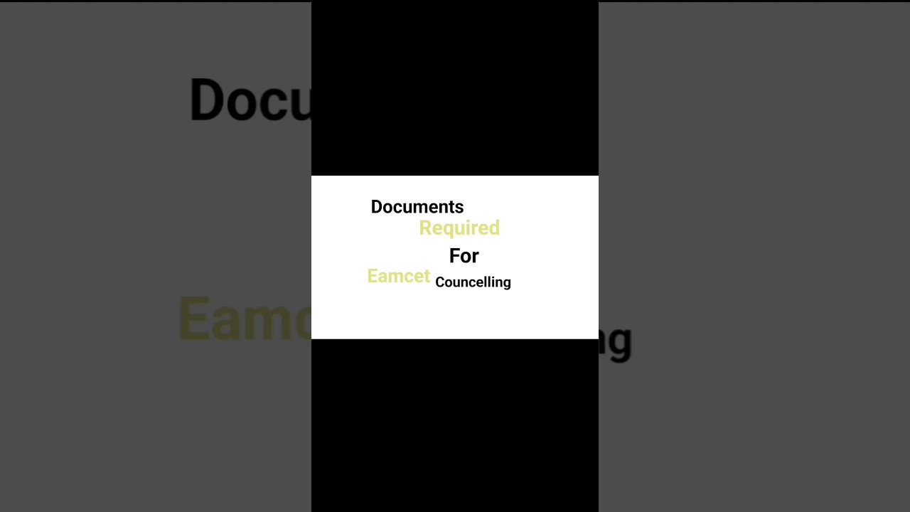 Documents Required for EAPCET 2025 Counselling 🎓 Be ready for certificate verification