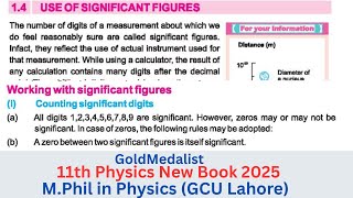 Use Of Significant Figures | 11th Physics new book 2025 | Chapter 1 Measurements | Topic 1.4
