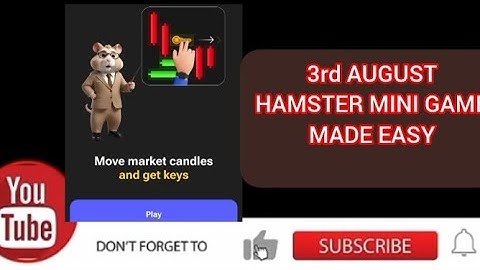 3rd August  Hamster Kombat Mini Game For Key (Puzzle) | How to complete New Mini Game 03-08-2024