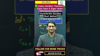 🔥Trick for Characteristic Equation for 3x3 Matrix🔥#engineeringmaths #matrix #gatemaths #netexam#aktu