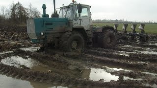 T-150K extreme ploughing, extreme mud conditions