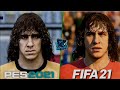 PES 2021 VS FIFA 21 ICON/LEGEND FACE COMPARISON 🔥🔥🔥