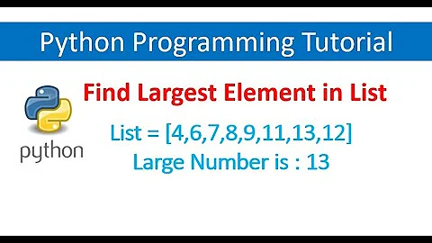 How to Find Largest Element in List using Python | Python Tutorial for Beginners