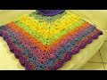 PONCHO UNCINETTO DONNA O BAMBINA tutorial ogni filato e taglia