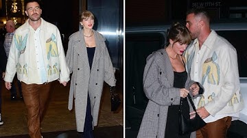 Taylor Swift and Travis Kelce Hold Hands in New York City Before Surprise 