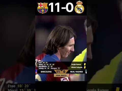 BARCELONA 11-0 REAL MADRID.. LALIGA FINAL.. 2006-07.. #football #highlights