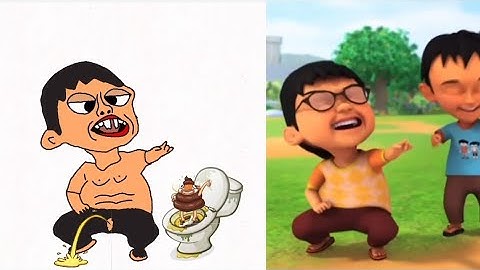 Upin & Ipin drawing meme/Gong Xi Fa Cai/Upin Ipin Funny Cartoon video 🤣