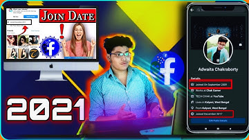 How to Change Facebook Join Date 2021 How to create Facebook fake joined Date