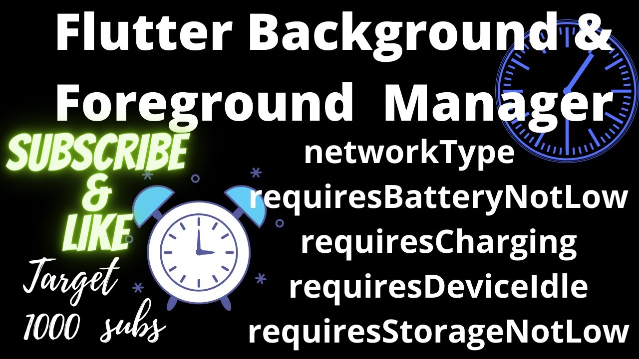 Flutter Work Manager, Foreground Background Service & Notification, Fix  Network Connectivity & More - YouTube