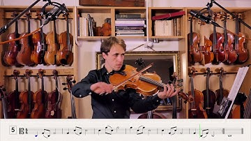 Viola Chapter 1, Exercise 6:  Slurring Strings (♩ = 80)