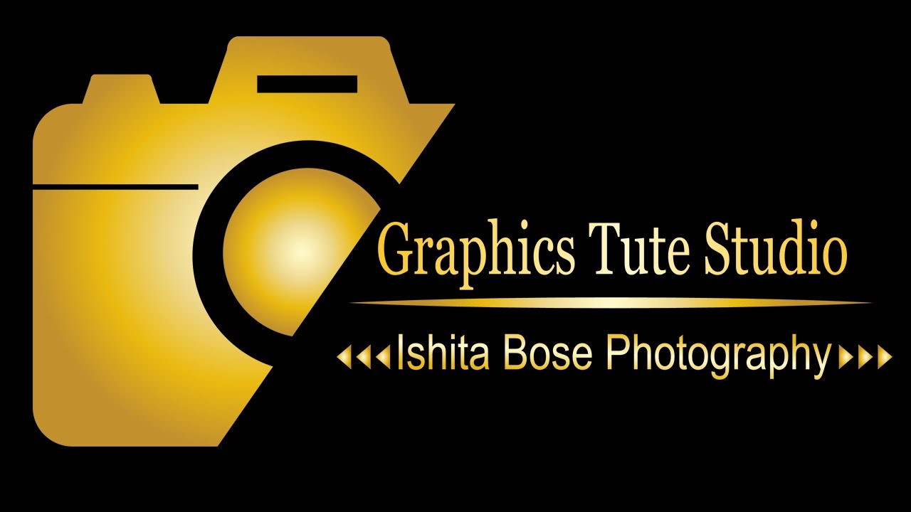 Professional Logo Design Golden Halftone Camera Logo In