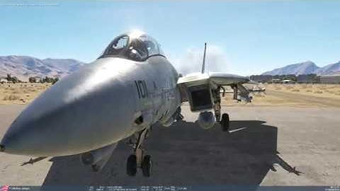 DCS WORLD F 14 JESTER ASSISTED START UP TAXI AND TAKE OFF