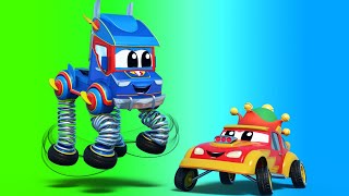 Video truk untuk anak-anak - Kutukan jahat di KOTA MOBIL! - Truk Super di Kota Mobil! screenshot 4