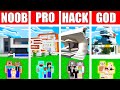 Minecraft Battle :  Future HOUSE FAMILY BUILD CHALLENGE - NOOB vs PRO vs HACKER vs GOD Minecraft