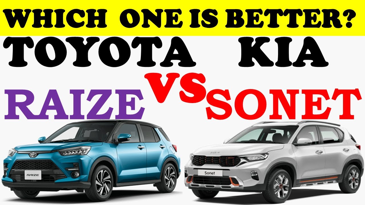 Toyota Raize Vs Kia SONET | Best Car Comparison