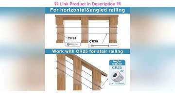 Exclusive MUZATA Hand Swage Threaded Stud Tension End Fitting Terminal for 1/8" Cable Railing Kit,T