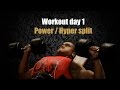 Natural bodybuilding 135  power  hyper split  day 1