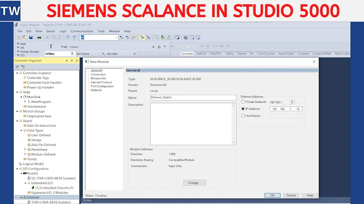 Adding a Siemens Scalance Ethernet Switch to Allen Bradley Studio 5000