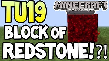 Minecraft (Xbox 360/PS3) - TU19 UPDATE! - REDSTONE BLOCK?! EXPLAINED + INFO!