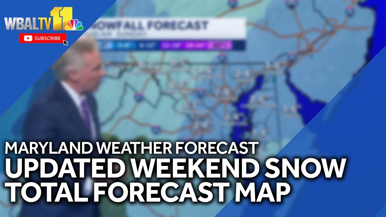Tom shows when heaviest snow falls in Maryland - YouTube