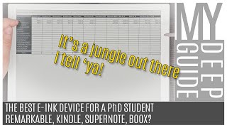 The Best EInk Device For a PhD Student: Remarkable, Kindle Scribe, Supernote, or Boox?
