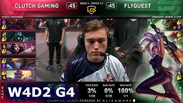 CG vs FLY | Week 4 Day 2 S9 LCS Spring 2019 | Clutch Gaming vs FlyQuest W4D2