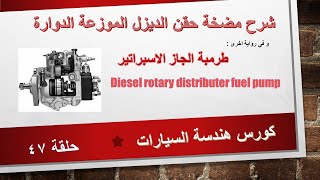 ح ٤٧ شرح مضخة حقن وقود الديزل الموزعة الدوارة (طرمبة الاسبراتير) Fuel injection distributer pump