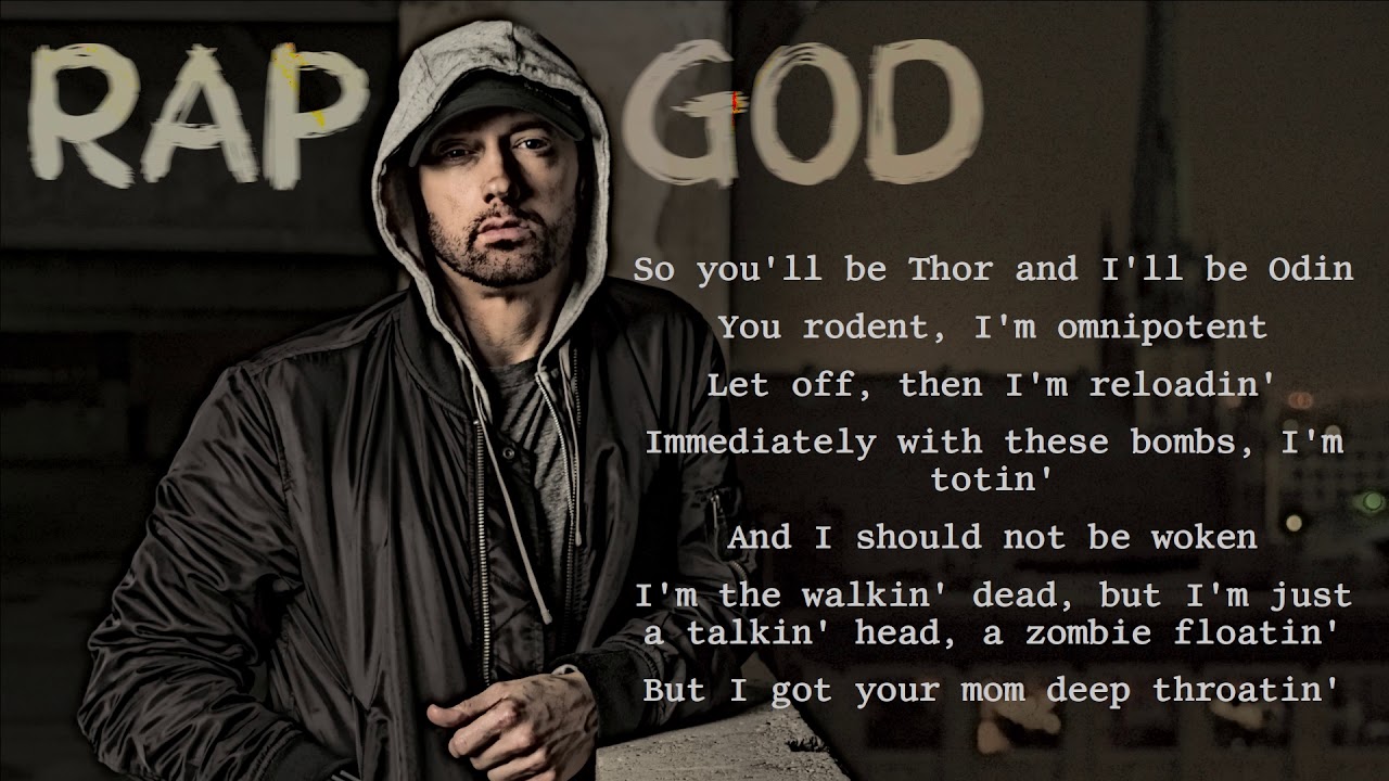 2003 год словами. Rap God. Рэп на английском. Eminem Rap God текст. Coming at you.