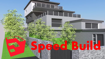 HILLSIDE MANSION - SketchUp Speed Build