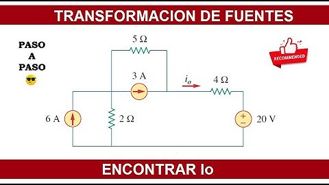 ✅ Problema 4.26 SADIKU ✅ Transformaciones de fuentes de corriente y voltaje ✅ Ley Voltaje Kirchhoff