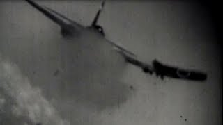 US Navy Gun Camera Footage - Japanese Kamikaze Suicide Bomber Attacks Okinawa WW2 Combat
