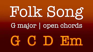 Folksong in G major, backing track for Guitar, 85bpm. Open chords! Play along and have fun!