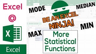 Excel at Excel | Tutorial 10: More Statistical Functions Excel Level 1 Video