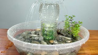 DiY  Waterfall Fountain At Home from Plastic Bottle