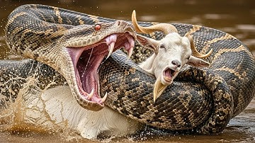 Heroic Rescue Team Saves Innocent Goat from Giant Python