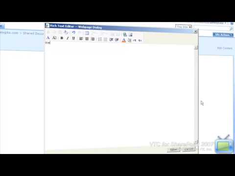 SharePoint 2007 Training Video: Create a New Web Page