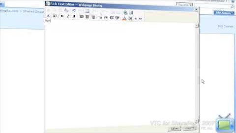 SharePoint 2007 Training Video: Create a New Web Page