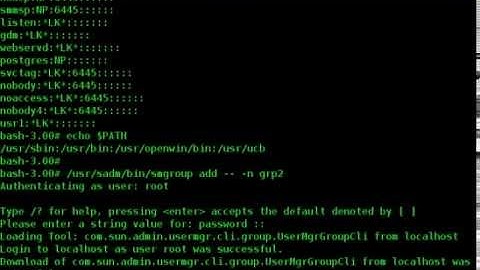 Solaris - Account management